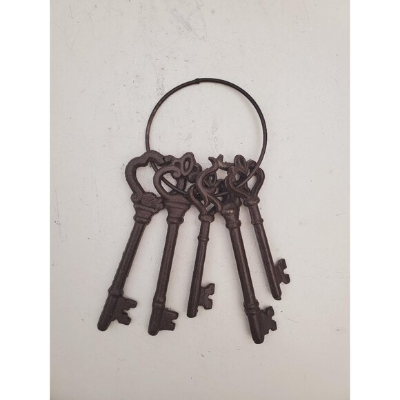 Other - Cast iron SKELETON KEYS, Cast ring, Cast decor, old jailer keys, realtor gift,